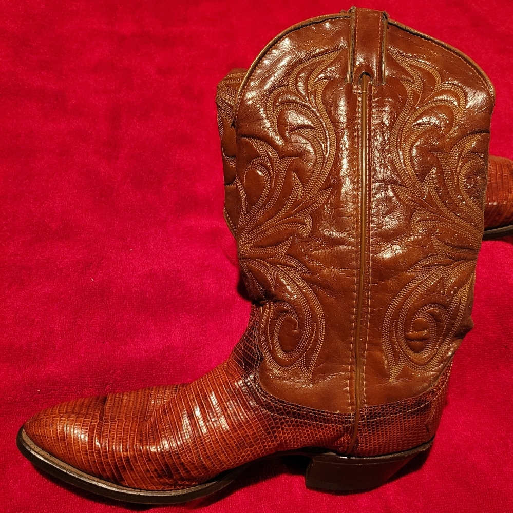 Laredo Leather Cowboy Boots Men's Size 9.5D